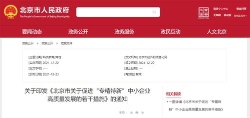 北京双16条政策助力中小企业发展，网站推广驱动创新力量新篇章